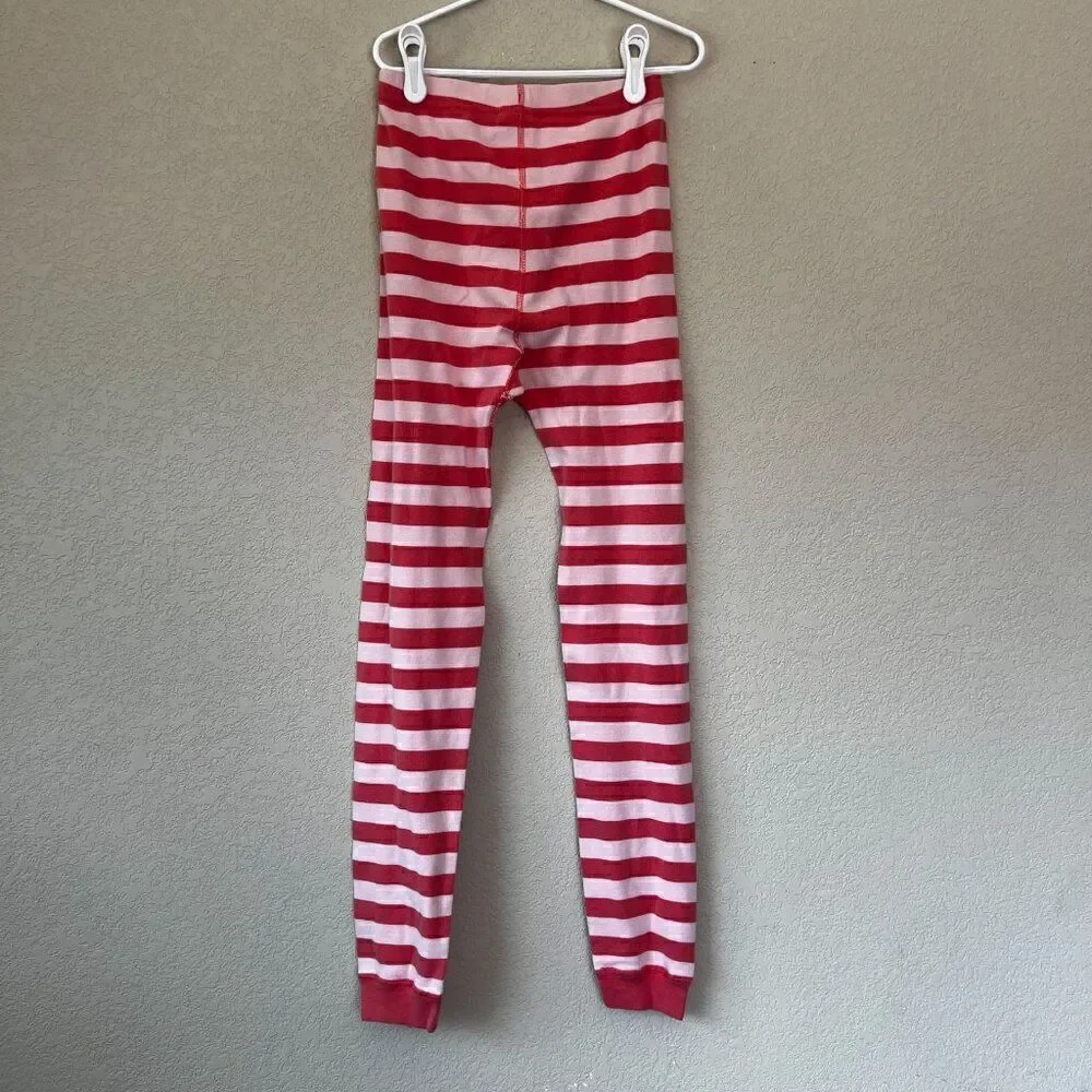 Hanna Andersson Pink Striped Long Sleeve Pajama Set Size 12